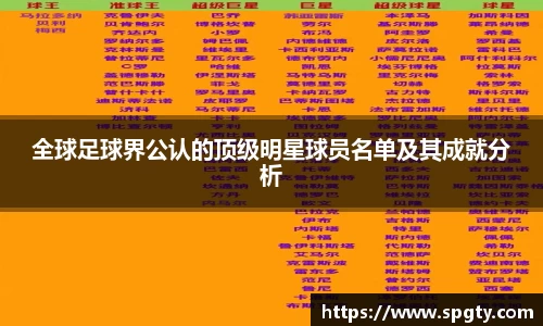 全球足球界公认的顶级明星球员名单及其成就分析